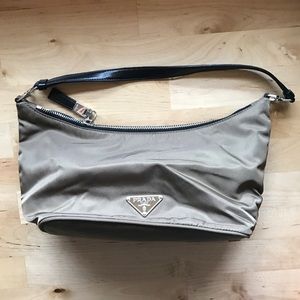 Prada Olive Green Mini Nylon Handbag