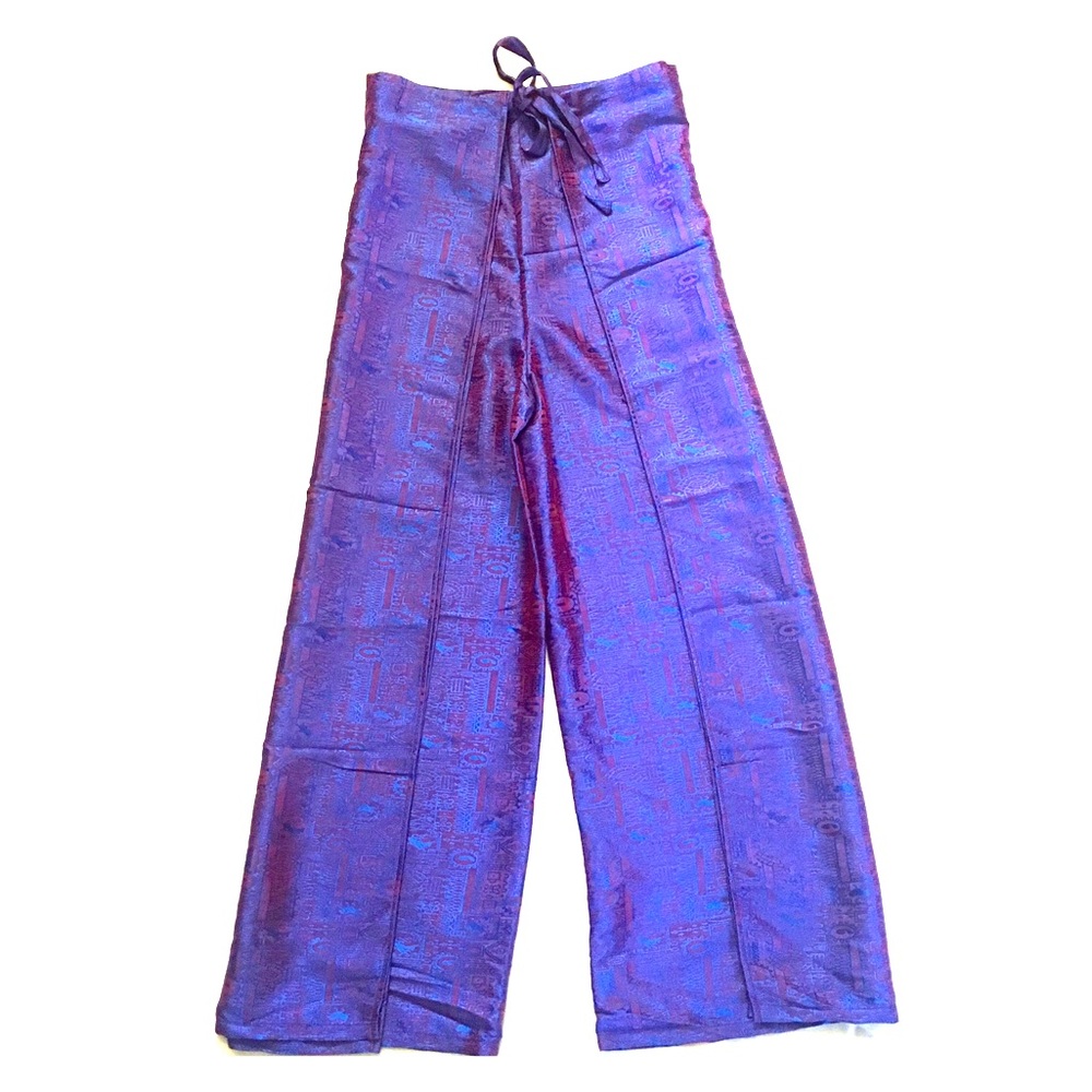 Free fitting sarong wrap pants two tone color - Picture 2 of 4