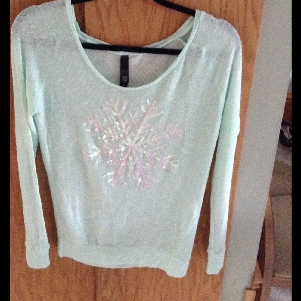 Live Love Dream mint green sweater