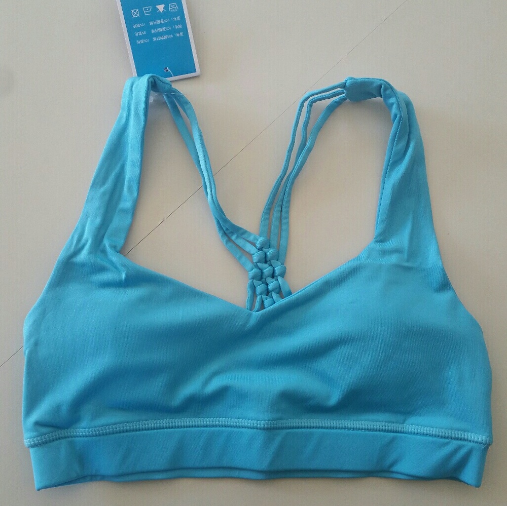 Last One! Turquoise Strappy Sports Bra - Picture 4 of 4