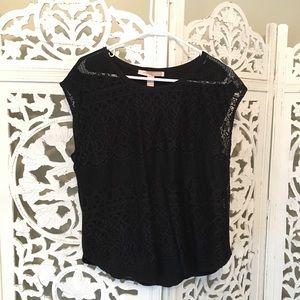 Black lace tee