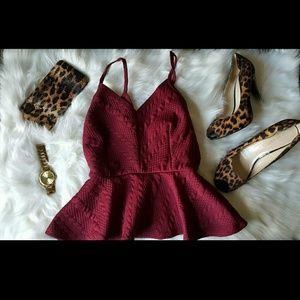 Sexy Burgundy Plum Top