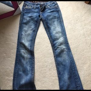 Rock revival medium/light  wash penny boot.