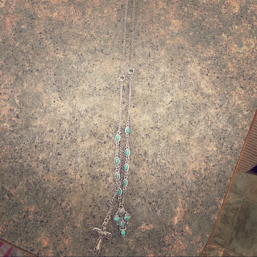 Sterling Silver Lucky Brand Cross Necklace