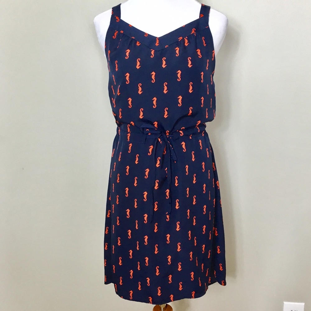 Preppy navy seahorse nautical dress