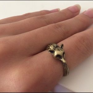 Burnished Gold Fox Ring