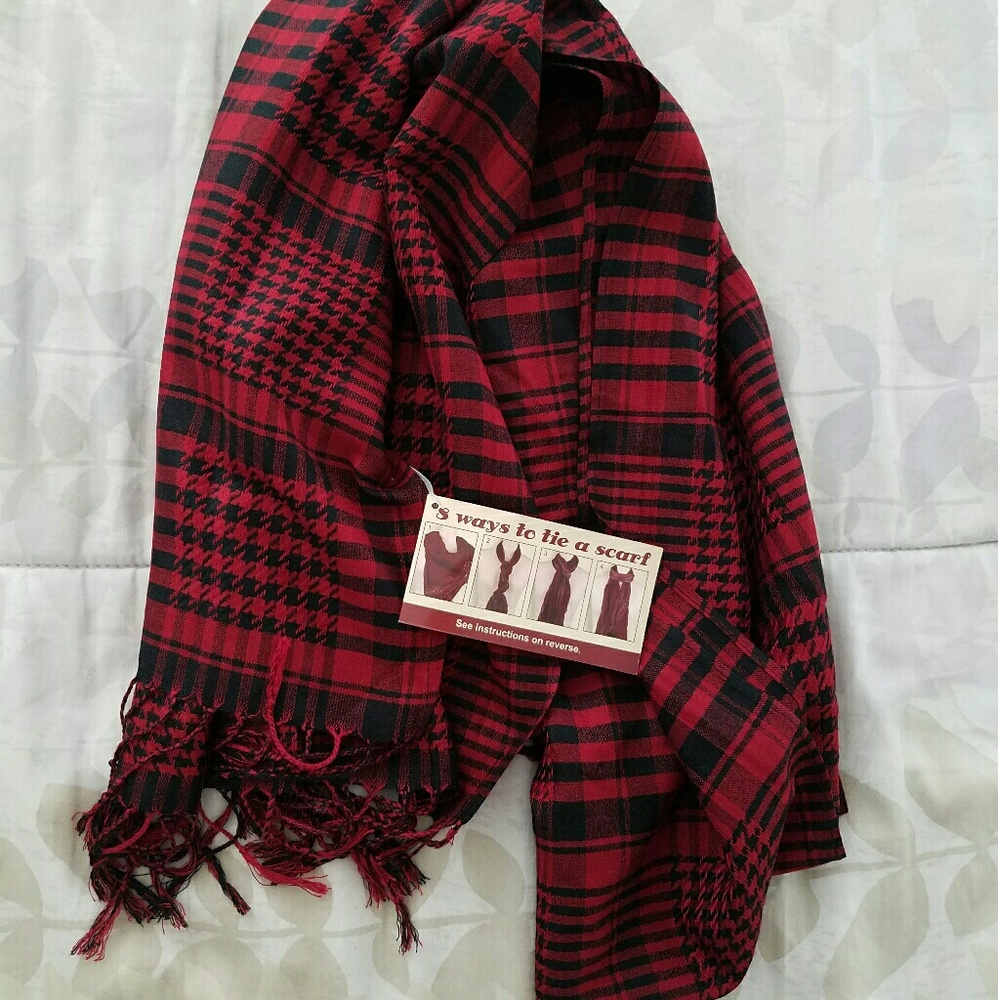 Red plaid scarf