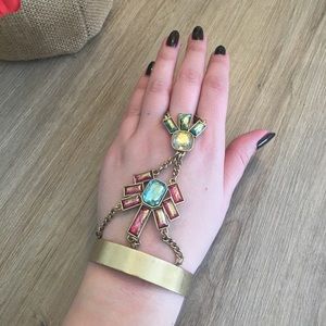 Sam Edelman jeweled hand cuff