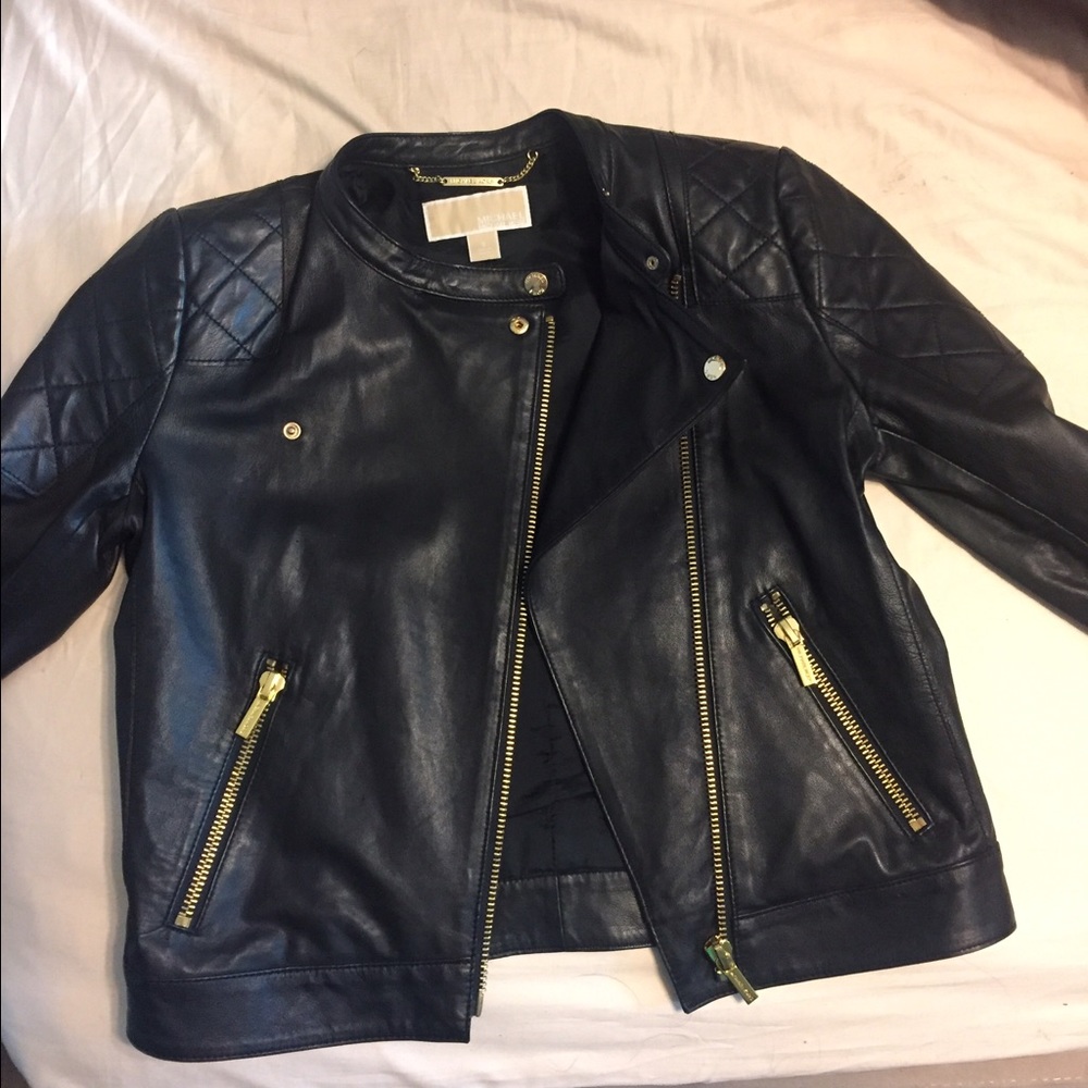 🎉HP🎉Michael Kors Leather Moto Jacket