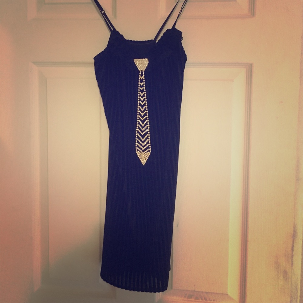 Sexy black solid velvet/sheer striping dress