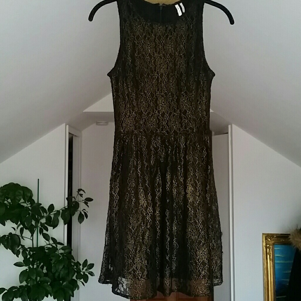 Gold Shimmery Homecoming Dress