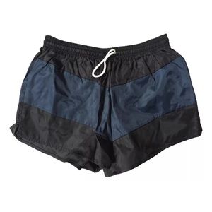 American Apparel Black/Navy swim trunks short S