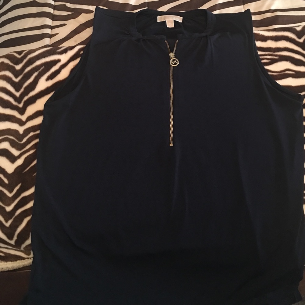 Michael kors top , blue with gold