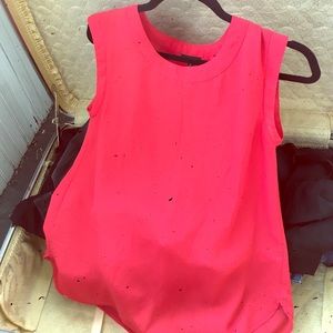 Red Sleeveless Shirt