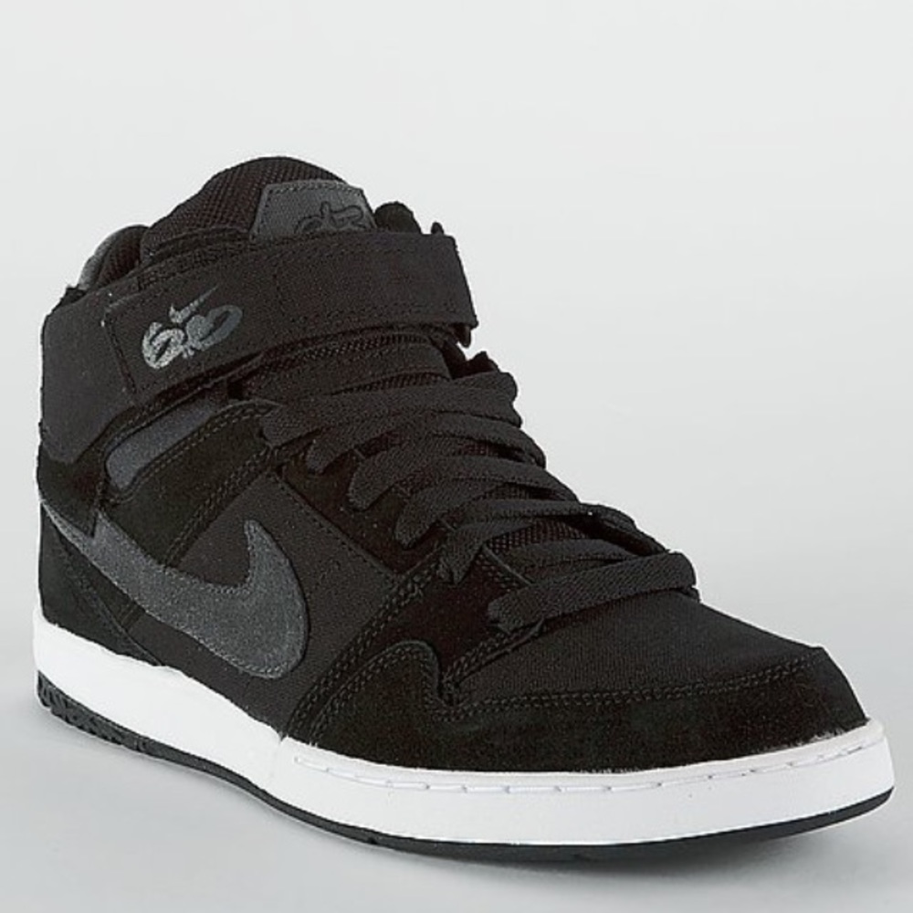 Nike 6.0 Zoom Air Black Gray Mid-Top Sneakers 12