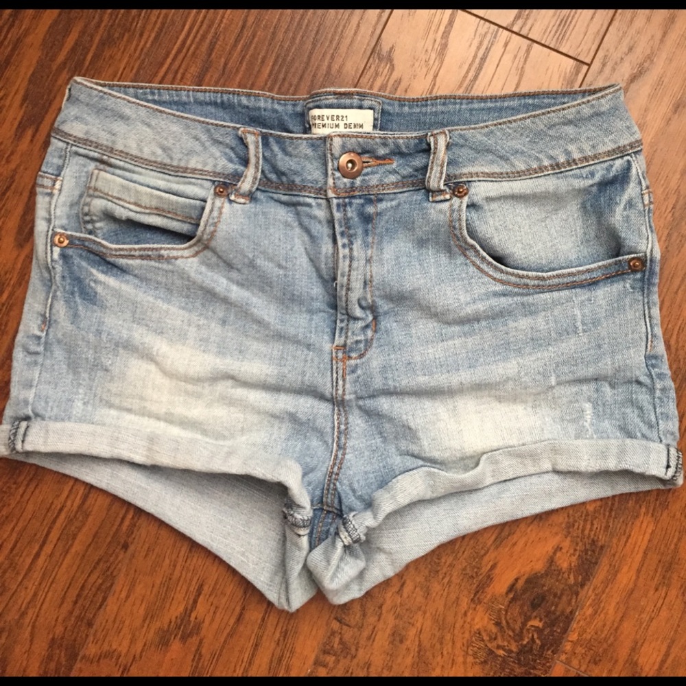 Forever 21 high waisted denim shorts