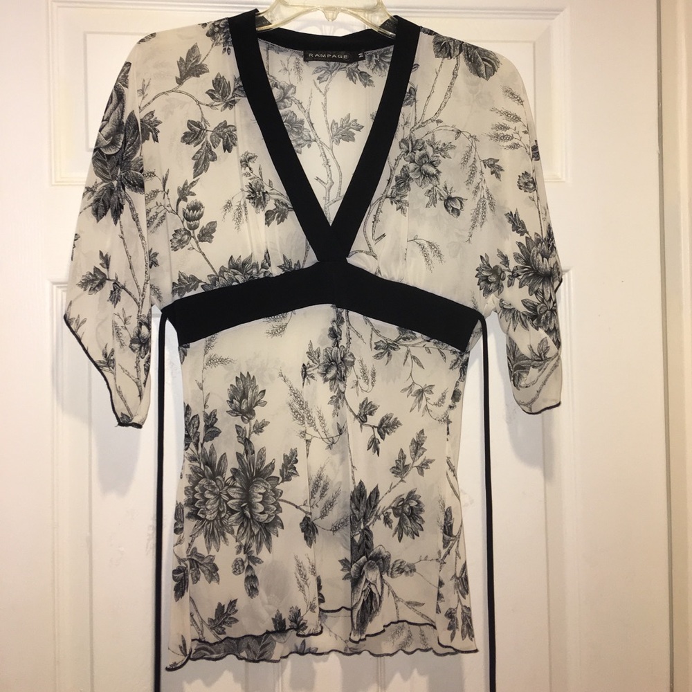 Rampage Sheer Dolman Sleeve Top