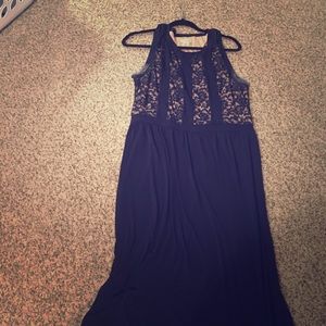 Navy floor length dress