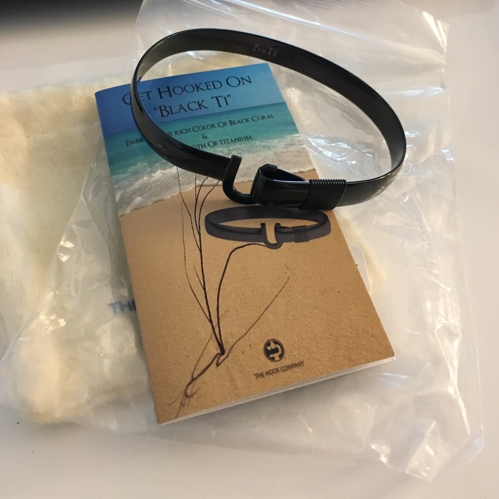 The Hook Company black titanium men's bracelet