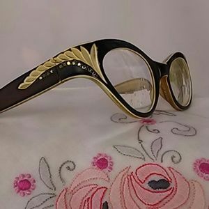 French Couture designer 1940's two tone eyeglasses