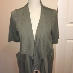 Croft & Barrow Green Open Front Cardigan
