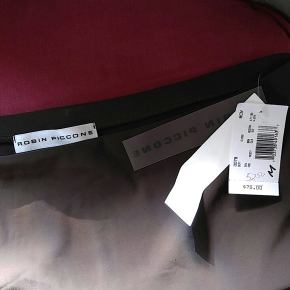 NWT choc brown & Pink swim cover-up full skirt M - Picture 4 of 4