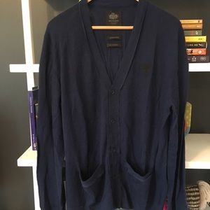 Dirty English navy cashmere cardigan