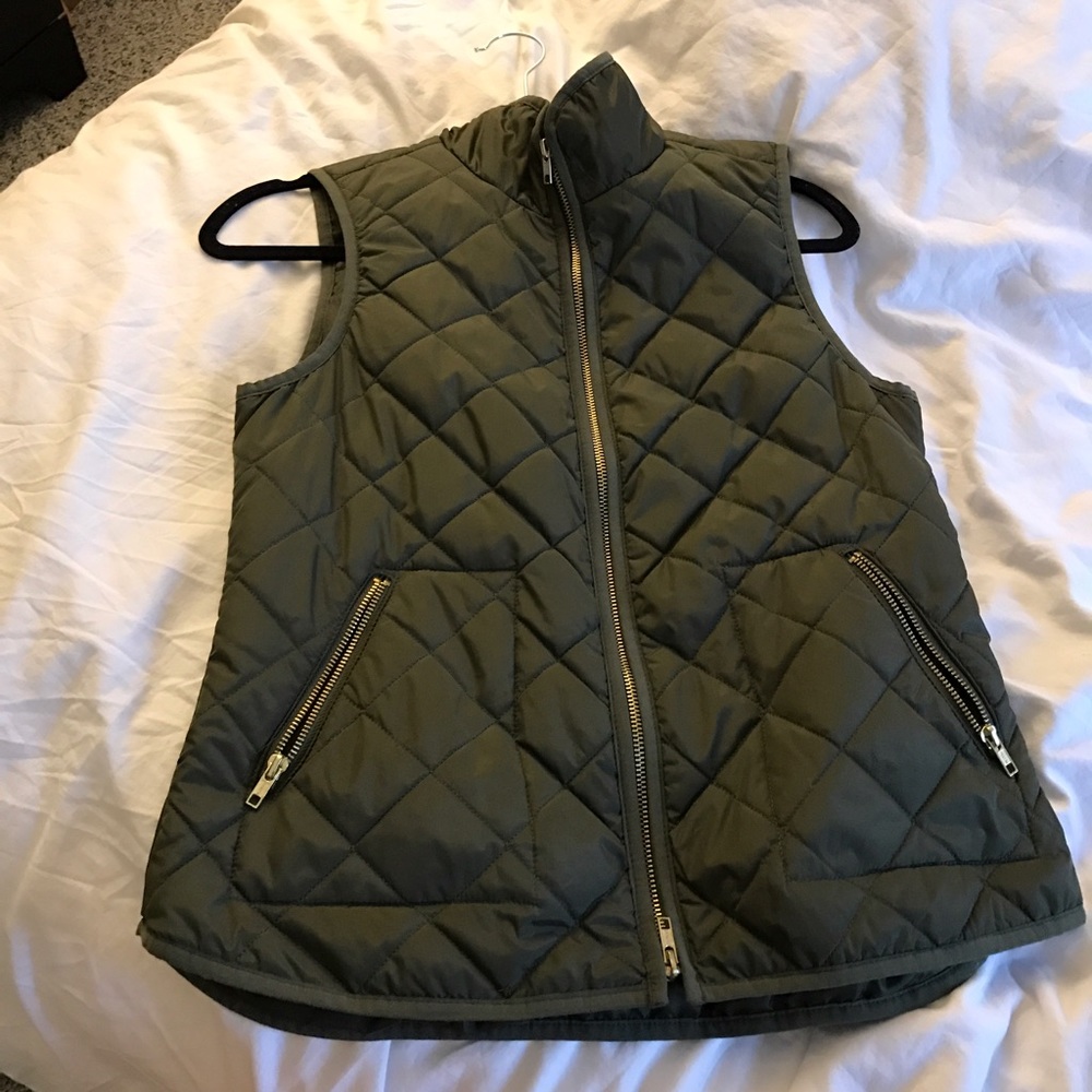 Army Green Quilted Vest