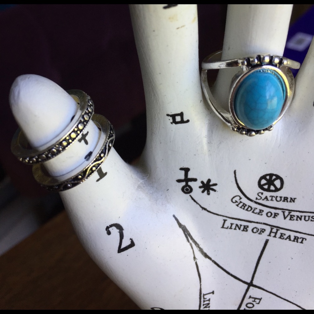 NWOT UO Set of 3 silver rings