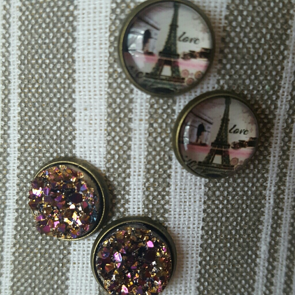 Set/2 Pairs of Stud Earrings