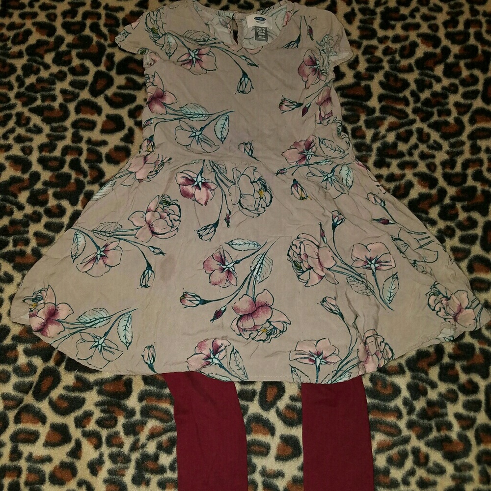*Sold*Flower dress with leggings