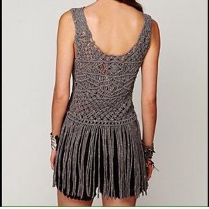 Free People macrame fringe top!