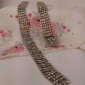 SALE! vintage 1930s 1940s rhinestone belt