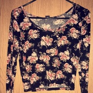 crop top with flowers