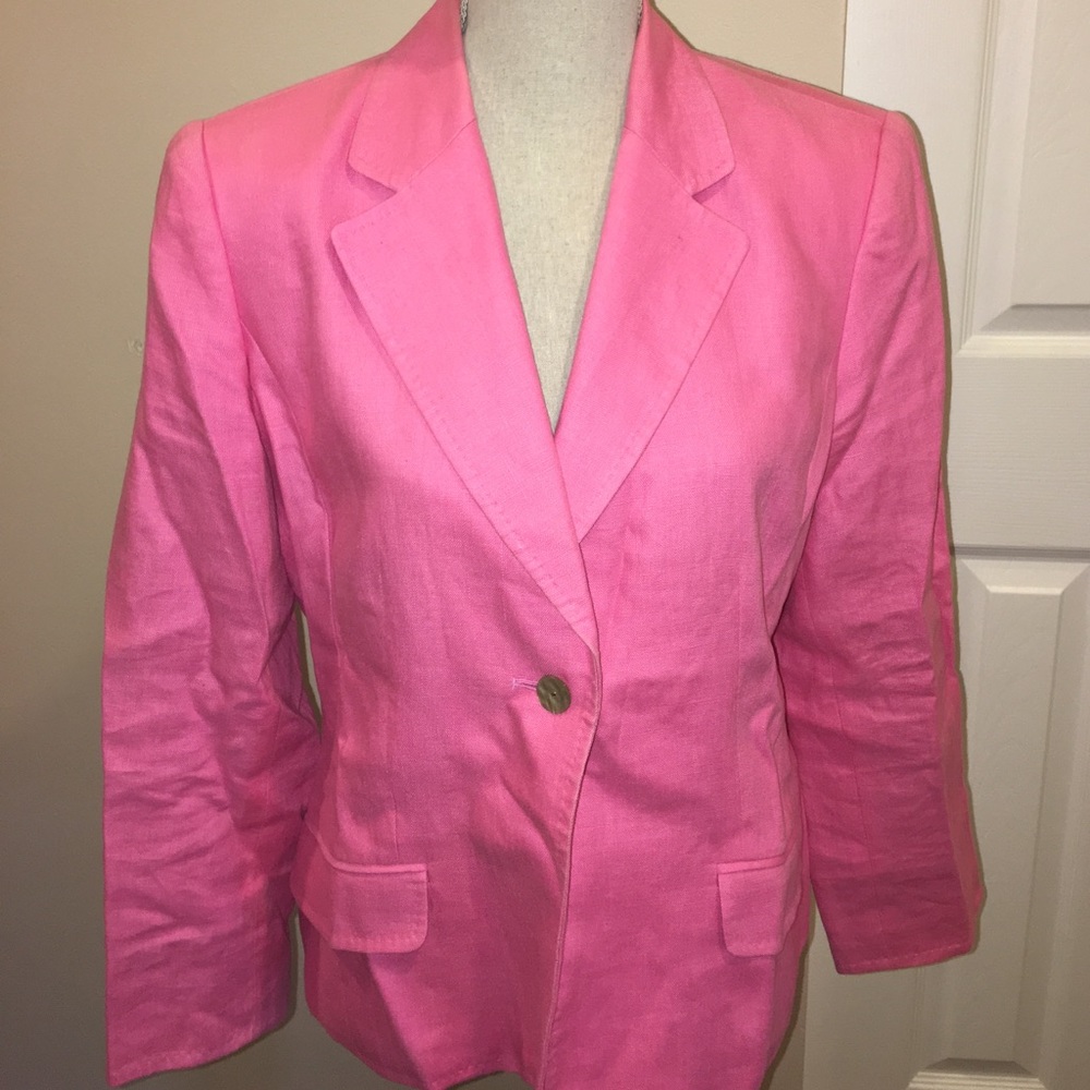 East Pink Linen Blazer Jacket