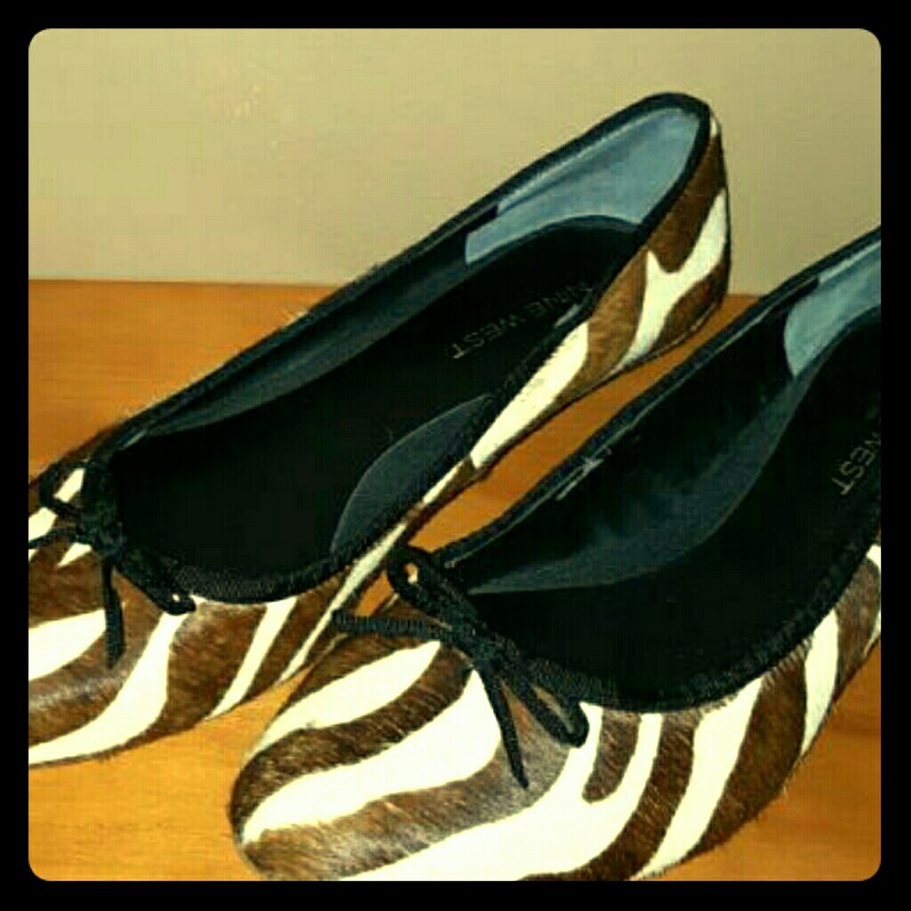 Zebra print kitten heels