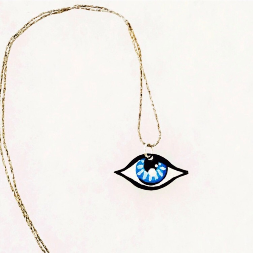 Boho urban mystic evil eye pendant necklace