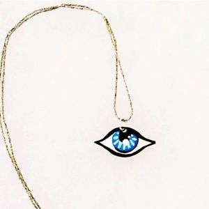 Boho urban mystic evil eye pendant necklace