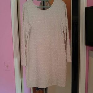 Textured Long Sleeve Dress