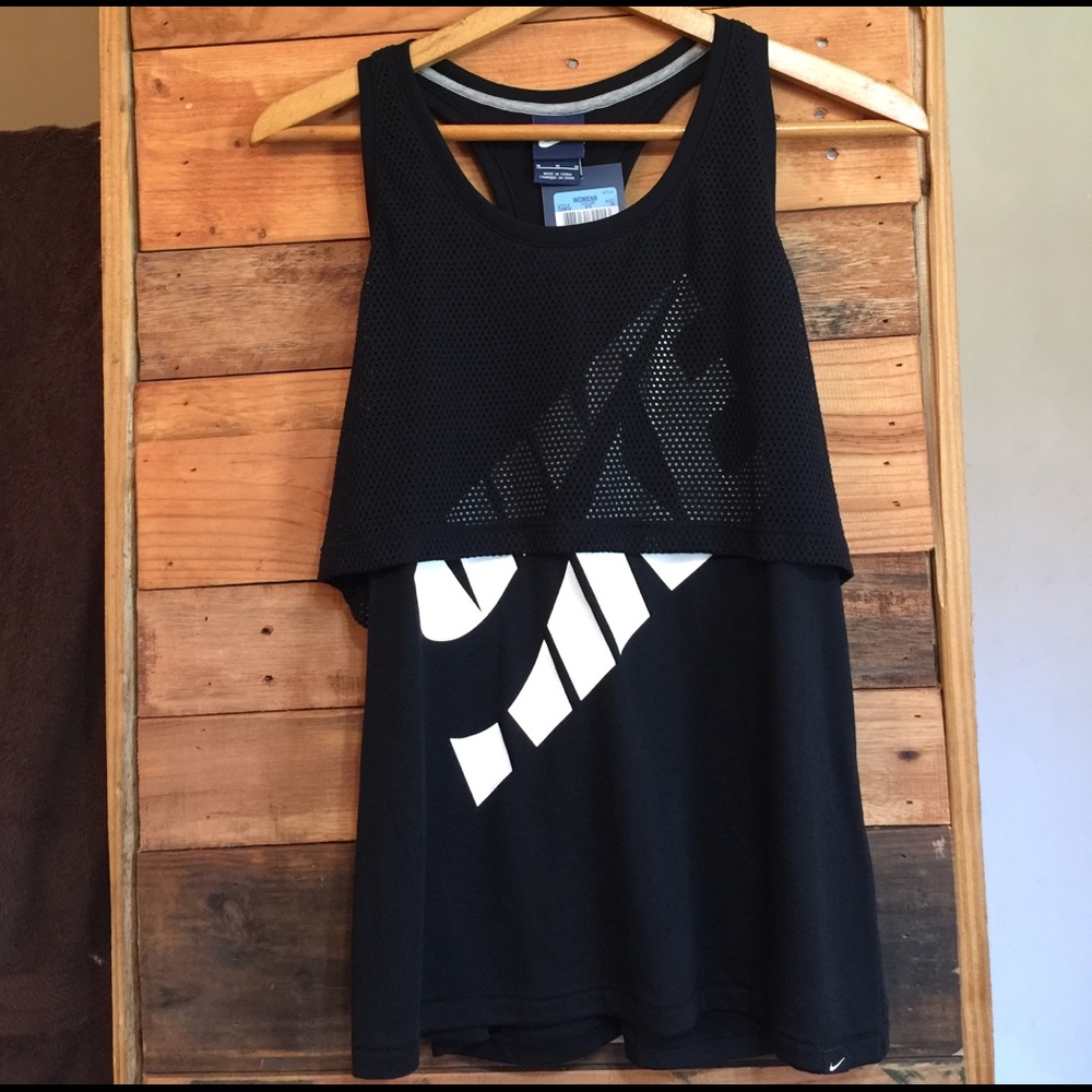 BRAND-NEW NIKE SHIRT black razor back tank top