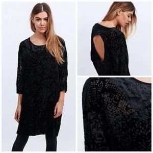 Silence + noise burnout velvet backless dress