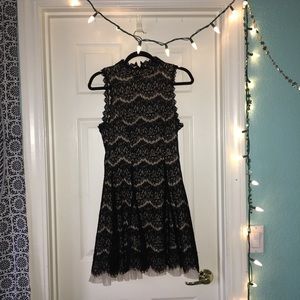 black lace/nude dress✨