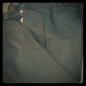 Blue pin stripe dress slacks