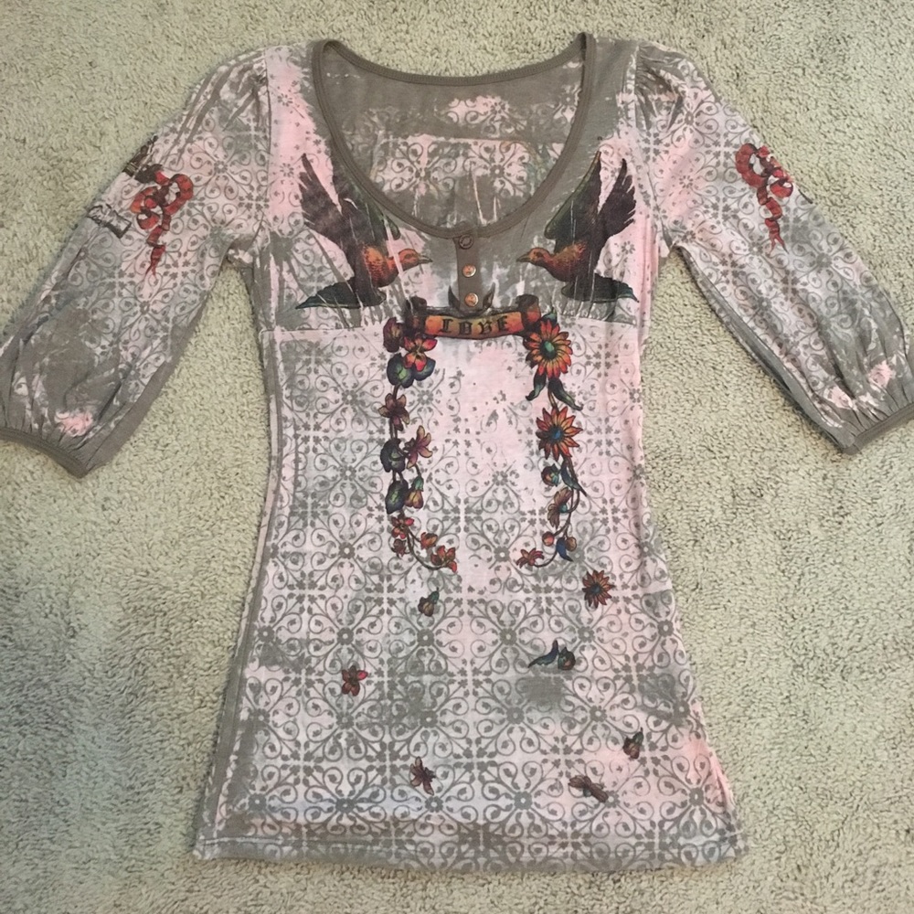 Butterfly Dropout Long Sleeve Top