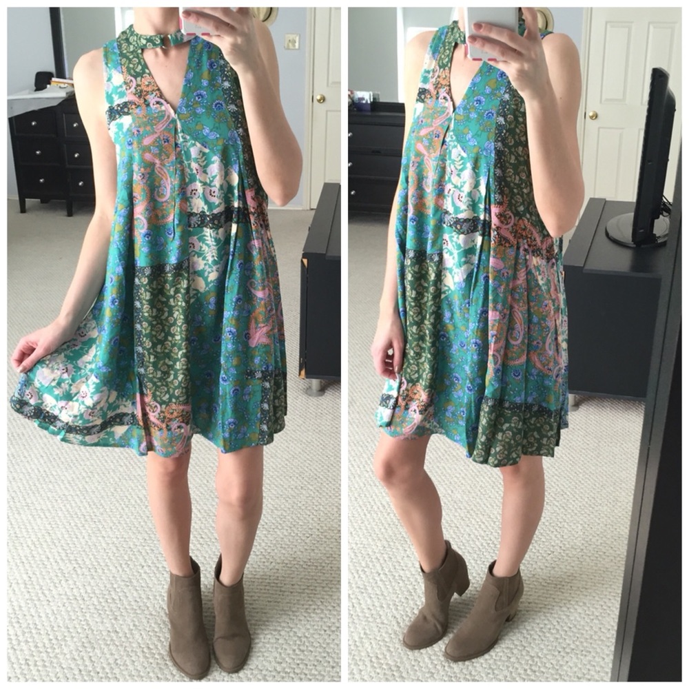 ❗️LAST DAY ON POSH❗️Boho Pattern Dress wChoker - Picture 2 of 6