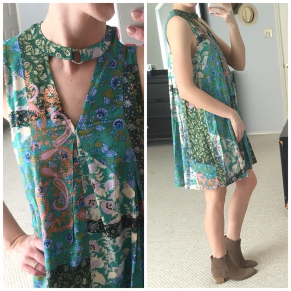 โ๏ธLAST DAY ON POSHโ๏ธBoho Pattern Dress wChoker - Picture 3 of 6
