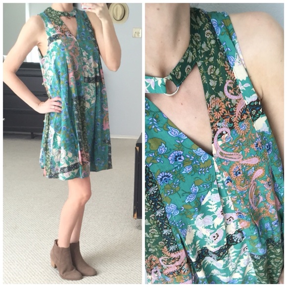 โ๏ธLAST DAY ON POSHโ๏ธBoho Pattern Dress wChoker - Picture 6 of 6