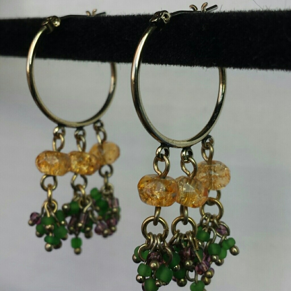 Monet Gold Hoop Earrings