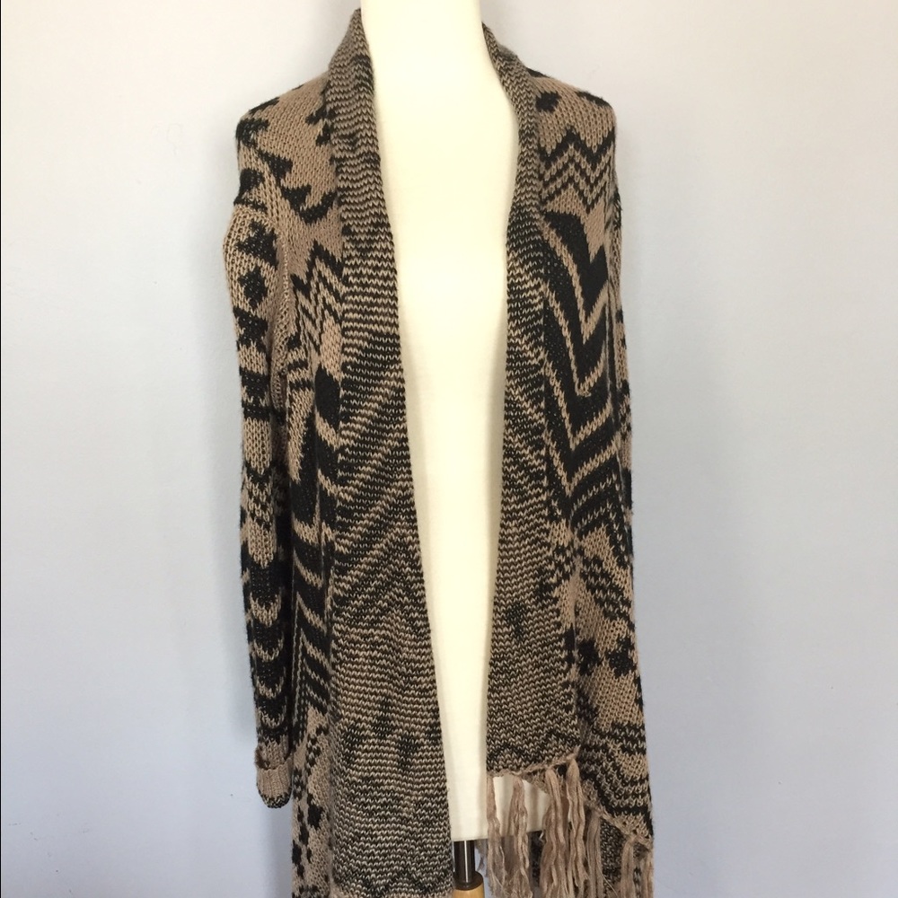 Long Black and Tan duster