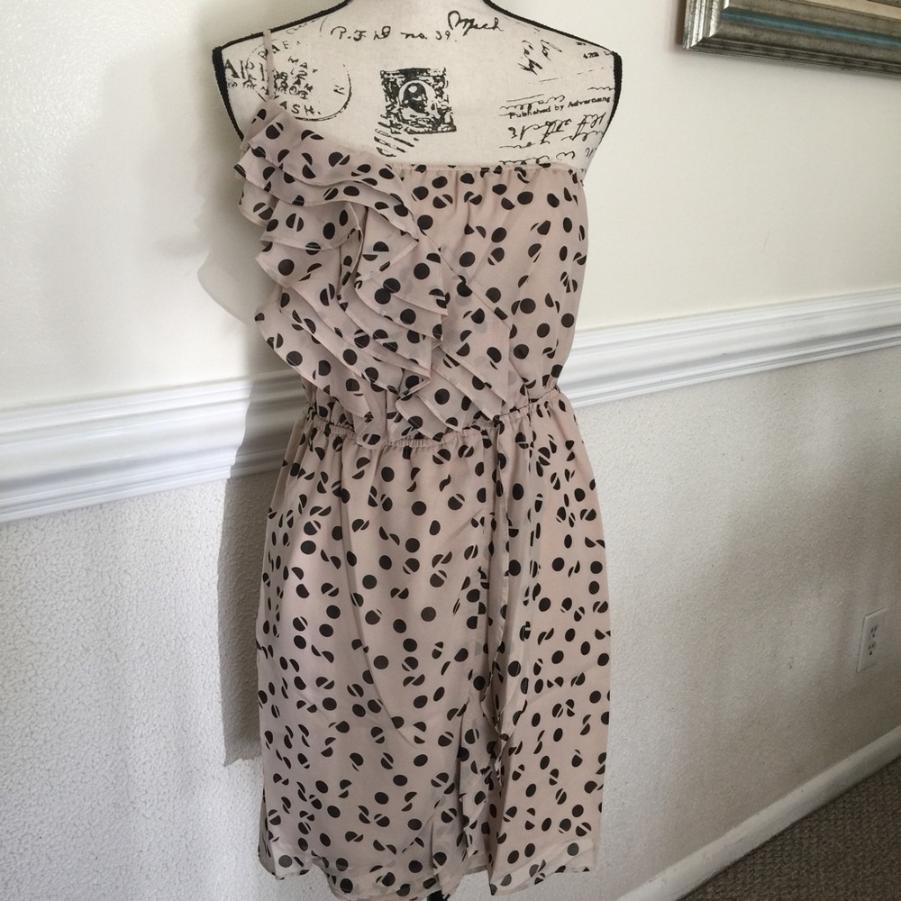 BCBGENERATION One Shoulder Ruffled Dress Small